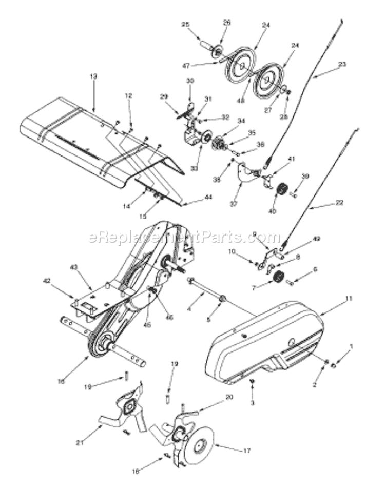 Page A Diagram and Parts List for 21A-392B401 2001 Yard Man Tiller